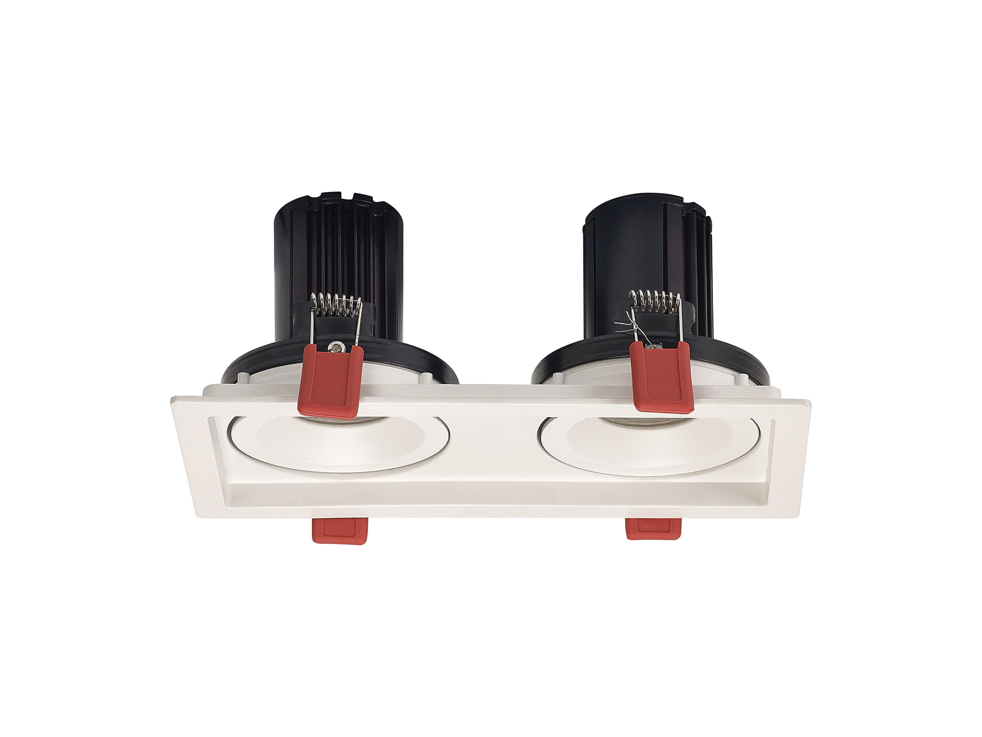 Bezz 12-2 Powered by Tridonic 2x12W 2x1200lm 4000K 24° LED Engine,350mA ,  Matt White  Adj. Deep Recess spot light,  IP20. DM202007  Dlux Bezz 12-2